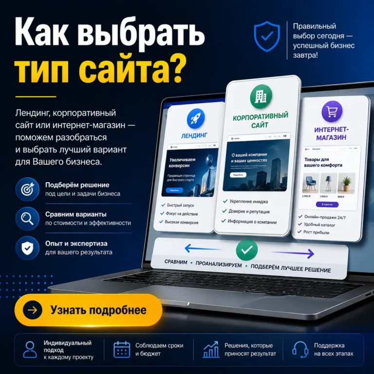 Почему важно правильно выбрать тип сайта при разработке