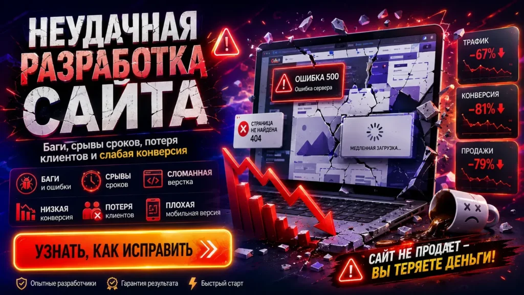 Неудачная разработка сайта