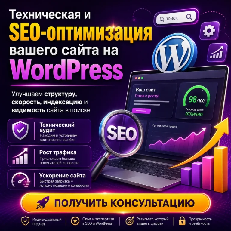 Заказать техническую / SEO-оптимизацию сайта на CMS WordPress