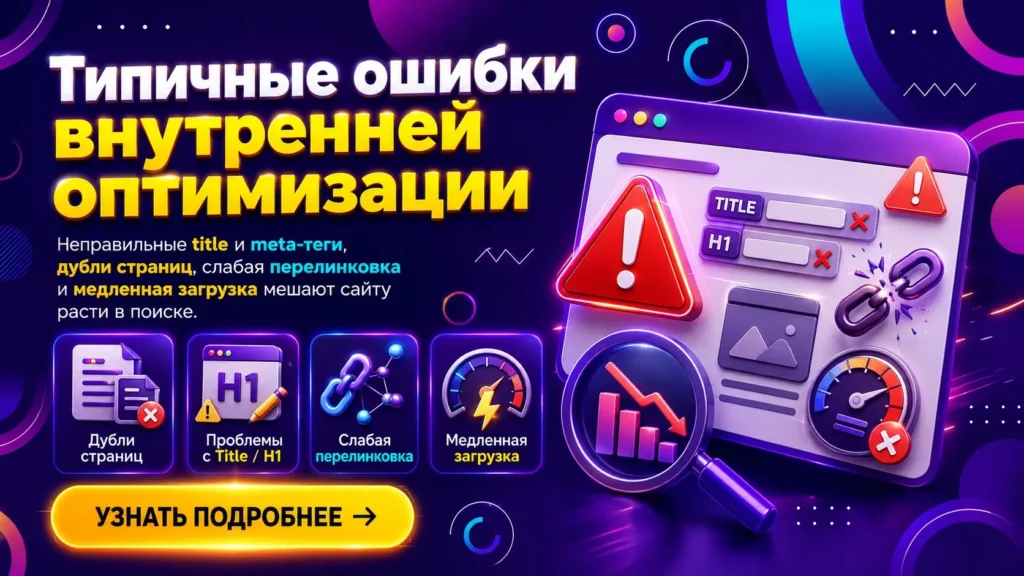 Типичные ошибки внутренней оптимизации, которые приходится исправлять
