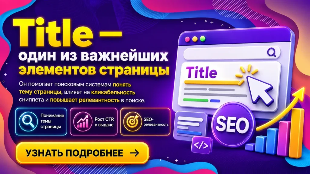 Title — один из важнейших элементов страницы
