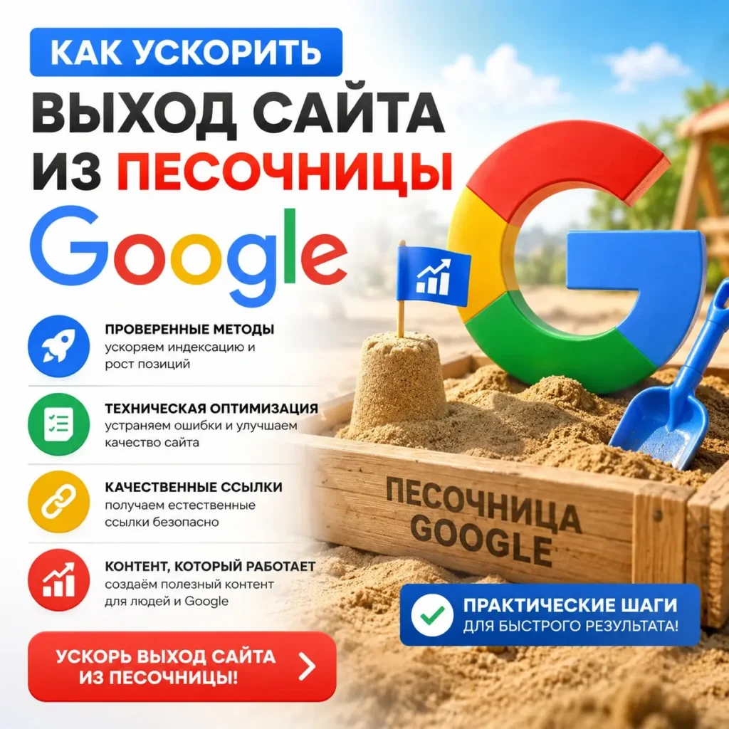 Как ускорить выход сайта из песочницы Google