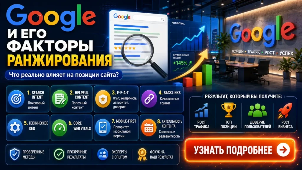На что обращаю внимание при продвижении сайта в Google