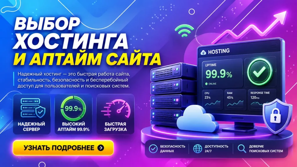 Выбор хостинга и аптайм сайта