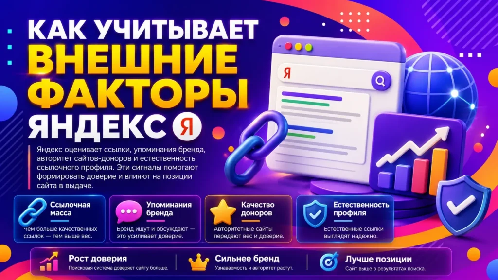 Как учитывает внешние факторы Яндекс